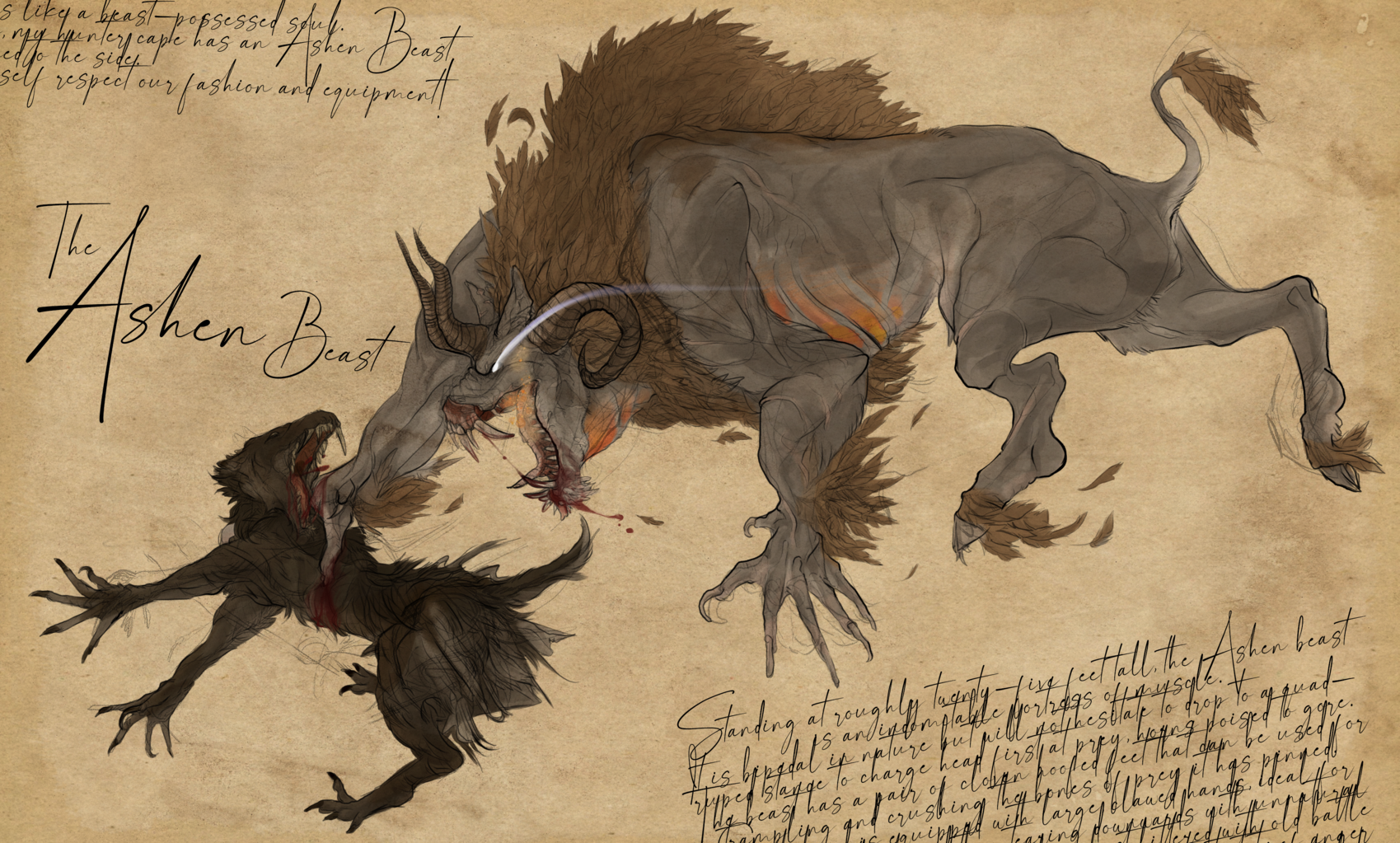 The Yharnam Guide to Beasts: The Ashen Beast
Keywords: gift;bloodborne
