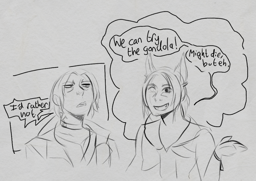 "the gondola"
Keywords: fanart;ffxiv;nali;oc;shitpost