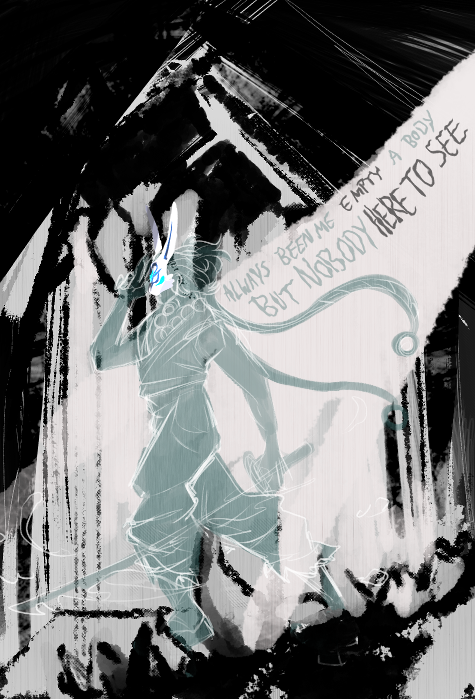 Dramaturgy
inspired by Eve's song Dramaturgy (https://youtu.be/jJzw1h5CR-I)
Keywords: oc;ash;on veiled wings