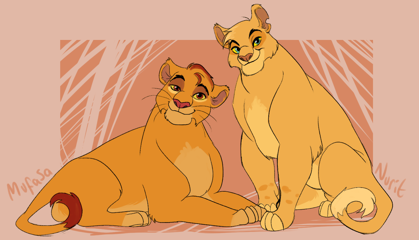 Mufasa and Nurit
chonky.
Keywords: oc;tlk;fandesign;mufasa;nurit